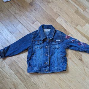 Levi Strauss Jean Jacket with flower print sleeve